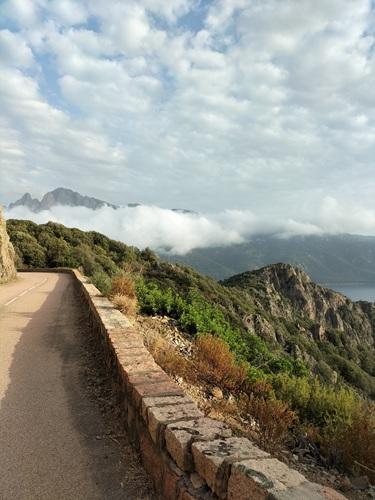 road from Partinello to Porto (Ota) during a private VTC transfer in Corsica